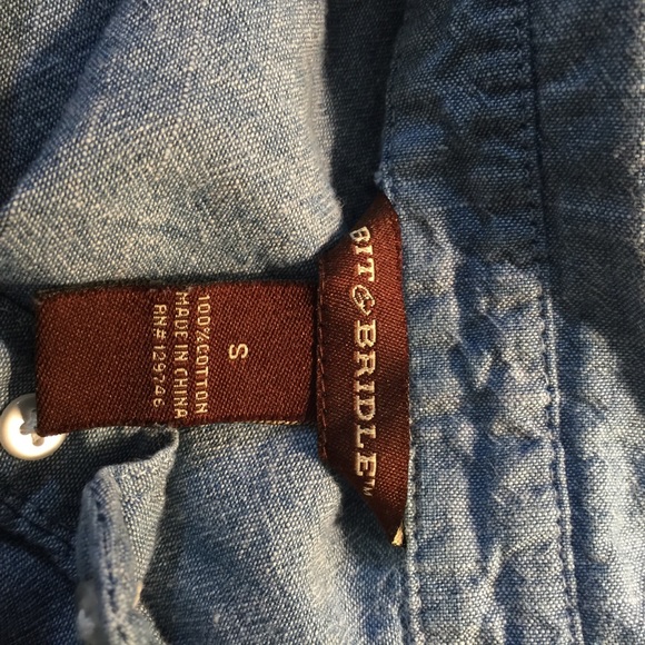 Bit & Bridle Denim Dress/Tunic Size Small - Picture 6 of 7